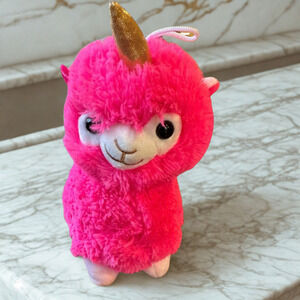 Peek A Boo Toys Pink Llama Corn Plush Stuffed Animal 2007 8.5"